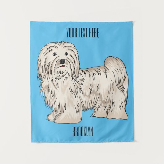 Afbeelding van de Havanese cartoon Wandkleed (Voorkant)