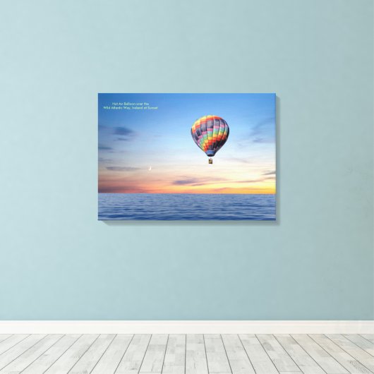 Afbeelding van de hete luchtballon voor gevlekt ca canvas afdruk (Insitu (Houten vloer))