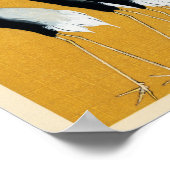  afbeelding van de Japanse rode kraan Poster (Hoek)