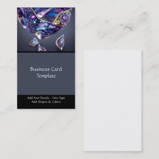 Afbeelding van de juwelen van Amethyst en Gemstone Visitekaartje (Voorkant / Achterkant)