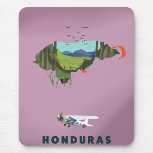 Afbeelding van de kaartreisposter Honduras Muismat (Voorkant)