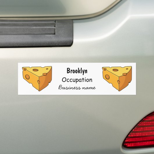 Afbeelding van de kaascartoon bumpersticker (Op auto)