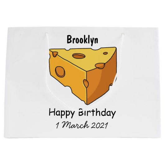Afbeelding van de kaascartoon groot cadeauzakje (Voorkant)