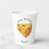 Afbeelding van de kaascartoon papieren bekers (Achterkant)