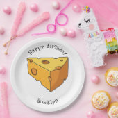 Afbeelding van de kaascartoon papieren bordje (Feest)