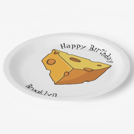 Afbeelding van de kaascartoon papieren bordje (Gekanteld)
