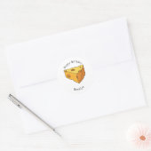 Afbeelding van de kaascartoon ronde sticker (Envelop)