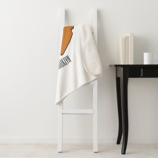 Afbeelding van de kaascartoon sherpa deken (In situ)