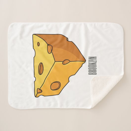 Afbeelding van de kaascartoon sherpa deken (Voorkant (horizontaal))