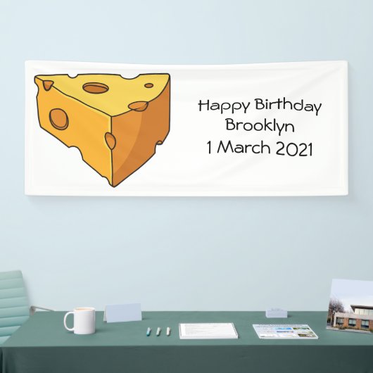 Afbeelding van de kaascartoon spandoek (Beurs)