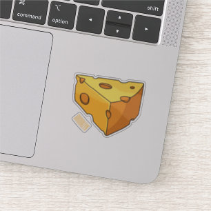 Afbeelding van de kaascartoon sticker
