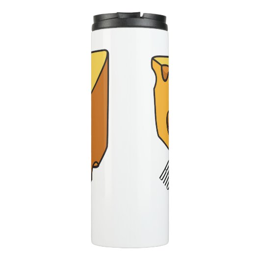 Afbeelding van de kaascartoon thermosbeker (Achterkant)