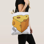 Afbeelding van de kaascartoon tote bag (Dichtbij)