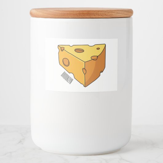 Afbeelding van de kaascartoon voedselcontainer etiket (Voorkant)