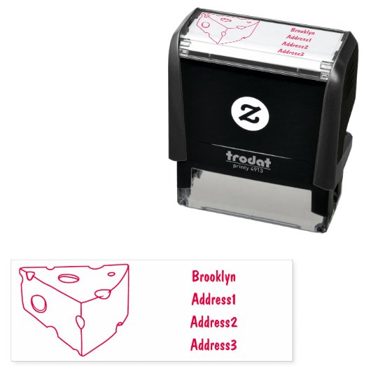 Afbeelding van de kaascartoon  zelfinktende stempel (In situ)