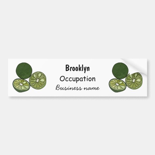 Afbeelding van de Kaffir-limoen Bumpersticker (Voorkant)