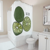 Afbeelding van de Kaffir-limoen Douchegordijn (In situ)
