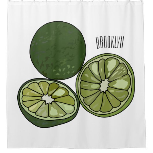 Afbeelding van de Kaffir-limoen Douchegordijn (Voorkant)