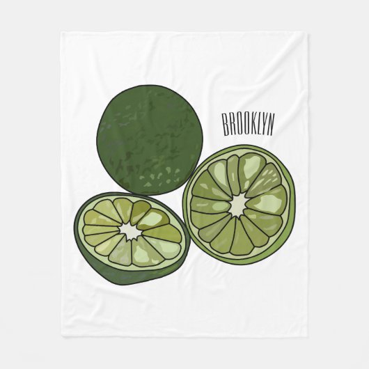 Afbeelding van de Kaffir-limoen Fleece Deken (Voorkant)