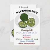 Afbeelding van de Kaffir-limoen Kaart (Voorkant / Achterkant)