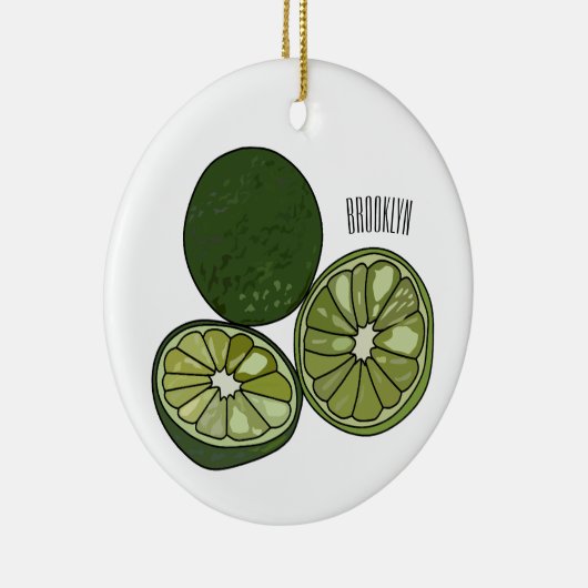 Afbeelding van de Kaffir-limoen Keramisch Ornament (Rechts)