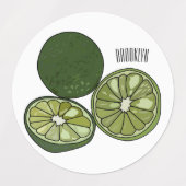 Afbeelding van de Kaffir-limoen Labels (Design 1)
