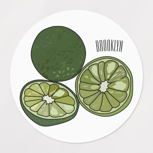 Afbeelding van de Kaffir-limoen Labels (Design 1)