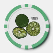 Afbeelding van de Kaffir-limoen Poker Chips (Voorkant)