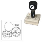 Afbeelding van de Kaffir-limoen Rubberstempel (Gestempeld)