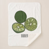 Afbeelding van de Kaffir-limoen Sherpa Deken (Voorkant)