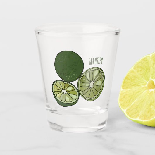 Afbeelding van de Kaffir-limoen Shot Glas (Voorkant)