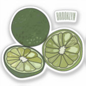 Afbeelding van de Kaffir-limoen Sticker (Voorkant)