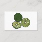 Afbeelding van de Kaffir-limoen Visitekaartje (Achterkant)
