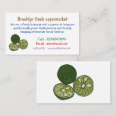 Afbeelding van de Kaffir-limoen Visitekaartje (Voorkant / Achterkant)