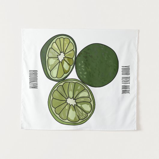 Afbeelding van de Kaffir-limoen Wandkleed (Voorkant (horizontaal))