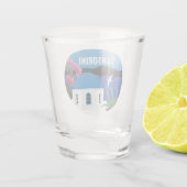 Afbeelding van de klassieke reisstijl van Santorin Shot Glas (Achterkant)