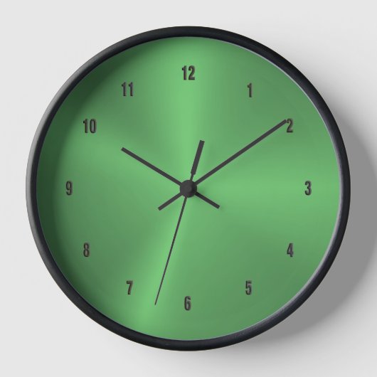 Afbeelding van de metalen groene achtergrondklok (Voorkant)