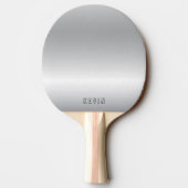 Afbeelding van de metalen zilverachtergrond tafeltennisbatje (Achterkant)