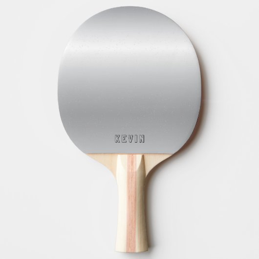 Afbeelding van de metalen zilverachtergrond tafeltennisbatje (Voorkant)
