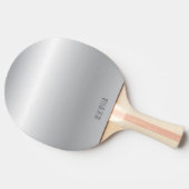 Afbeelding van de metalen zilverachtergrond tafeltennisbatje (Zijkant)