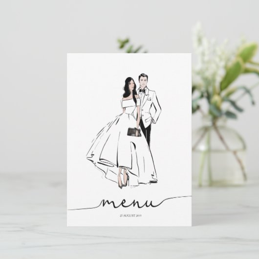 Afbeelding van de Mode Groom en Bride Menu (Staand voorkant)