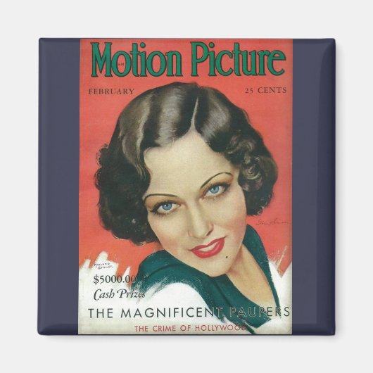 Afbeelding van de motie februari 1931 Gloria Swans Magneet (Voorkant)