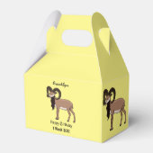 Afbeelding van de Mouflon-geit Bedankdoosjes (Voorkant Zijde)