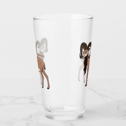 Afbeelding van de Mouflon-geit Glas (Links)