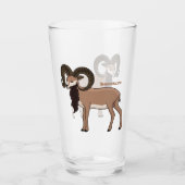 Afbeelding van de Mouflon-geit Glas (Voorkant)