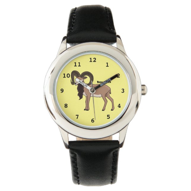 Afbeelding van de Mouflon-geit Horloge (Voorkant)