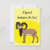 Afbeelding van de Mouflon-geit Kaart (Achterkant)