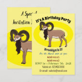 Afbeelding van de Mouflon-geit Kaart (Voorkant / Achterkant)