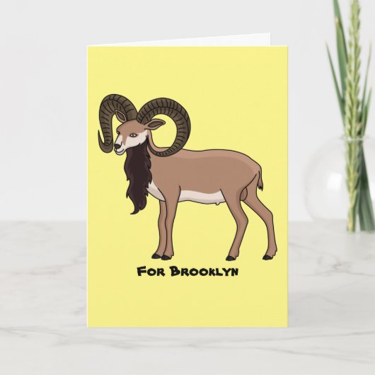 Afbeelding van de Mouflon-geit Kaart (Voorkant)