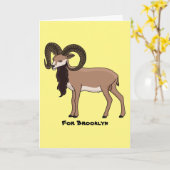 Afbeelding van de Mouflon-geit Kaart (Gele Bloem)